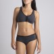 BRASSIERE LISON GRISE VOLANT NOIR COTON BIO