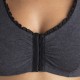 BRASSIERE LISON GRISE VOLANT NOIR COTON BIO