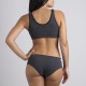 BRASSIERE LISON GRISE VOLANT NOIR COTON BIO