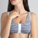 Brassière en Coton Bio "Lison" [Bleu rayé Blanc]