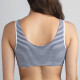 Brassière en Coton Bio "Lison" [Bleu rayé Blanc]