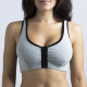Brassière en Coton Bio "Lison" [Gris clair volant Noir]