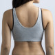 Brassière en Coton Bio "Lison" [Gris clair volant Noir]