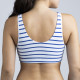 Brassière en Coton Bio "Lison" [Bleu jean rayé Blanc]